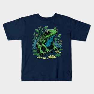 Pond Frog Graphic Design Kids T-Shirt